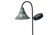 Lumineo Solar tuinlamp  ijzer H69cm-1L Warm wit met schakelaar