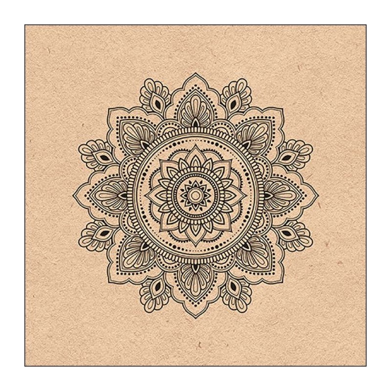 Serviettes Ambiente 33x33cm Mandala Nature 20 pièces