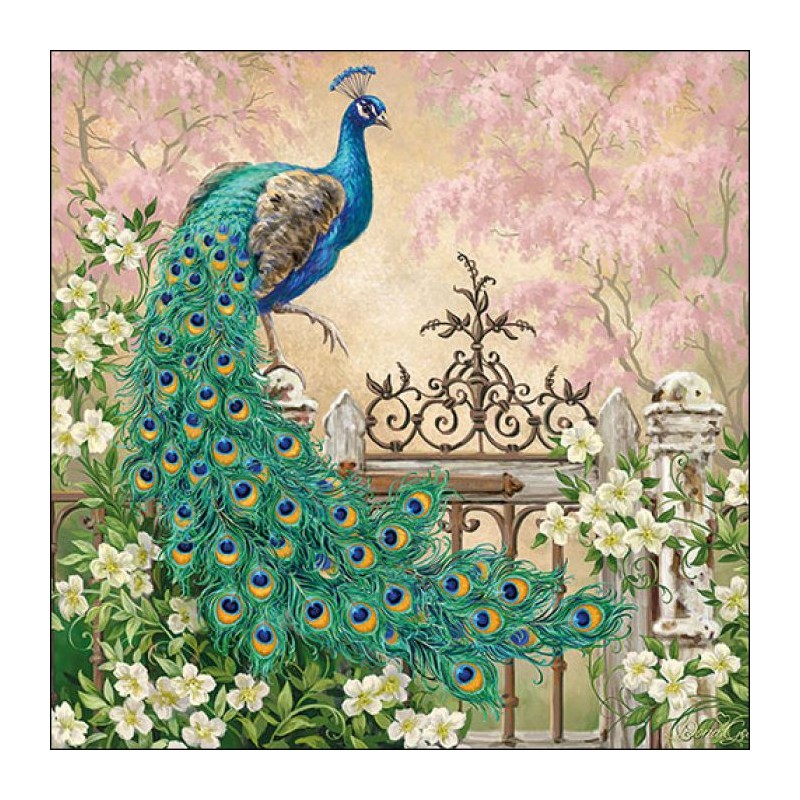 Ambiente Servetten 33x33cm Noble Peacock 20 Stuks