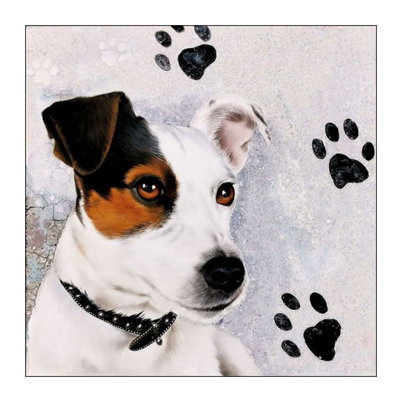 Serviettes Ambiente 33x33cm Jack Russel 20 pièces