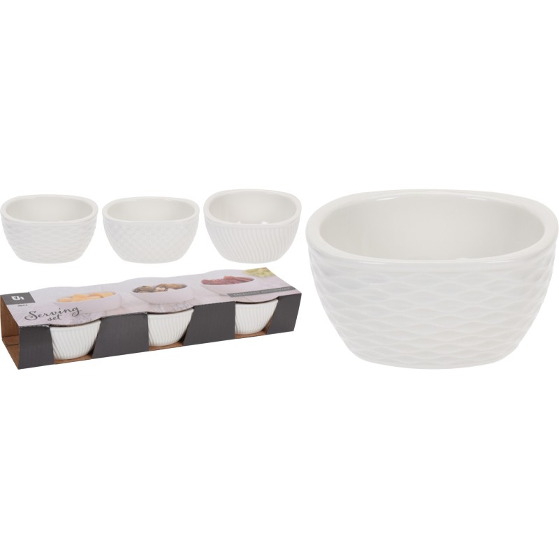Set de bols à snack en porcelaine 3 pièces