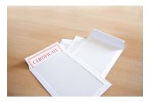 Enveloppes Raadhuis 262x371mm EB4 dos cartonné kraft blanc 120gr paquet de 10st.