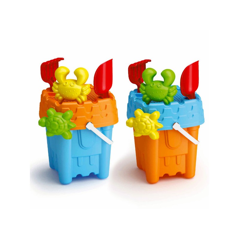 Adriatic Bucket set château avec formes 18x18x28cm