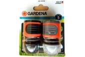 Gardena Raccord de tuyau + arrêt d'eau 1/2" - 5/8"