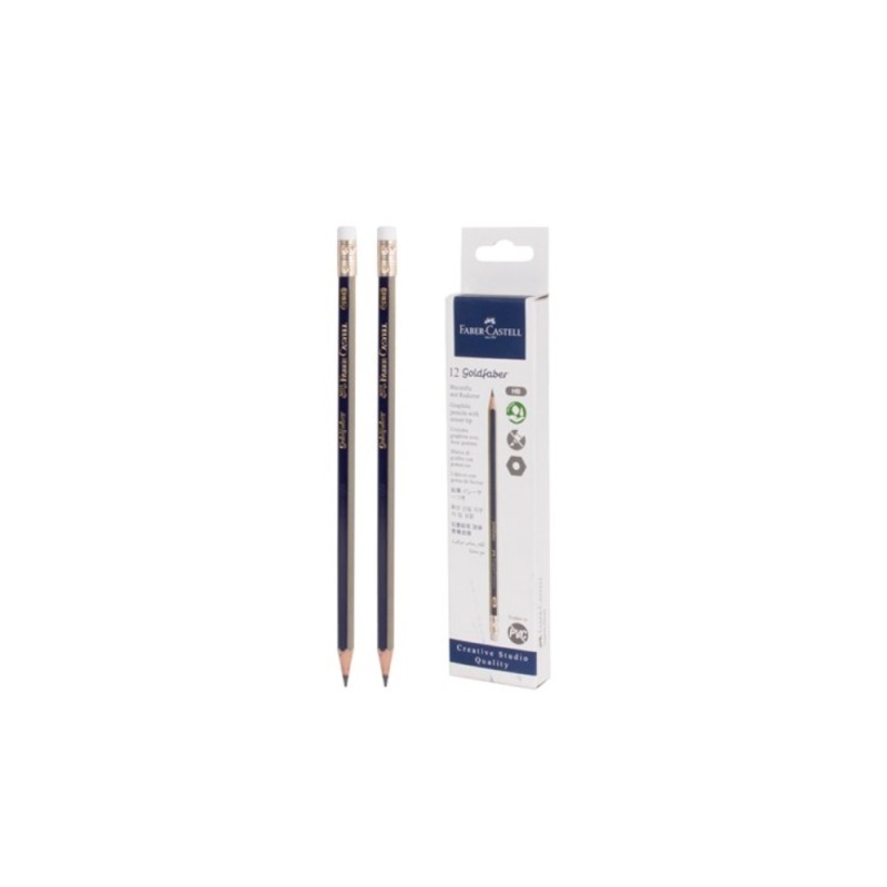 Crayon FC Goldfaber HB avec gomme 12 pièces en boîte