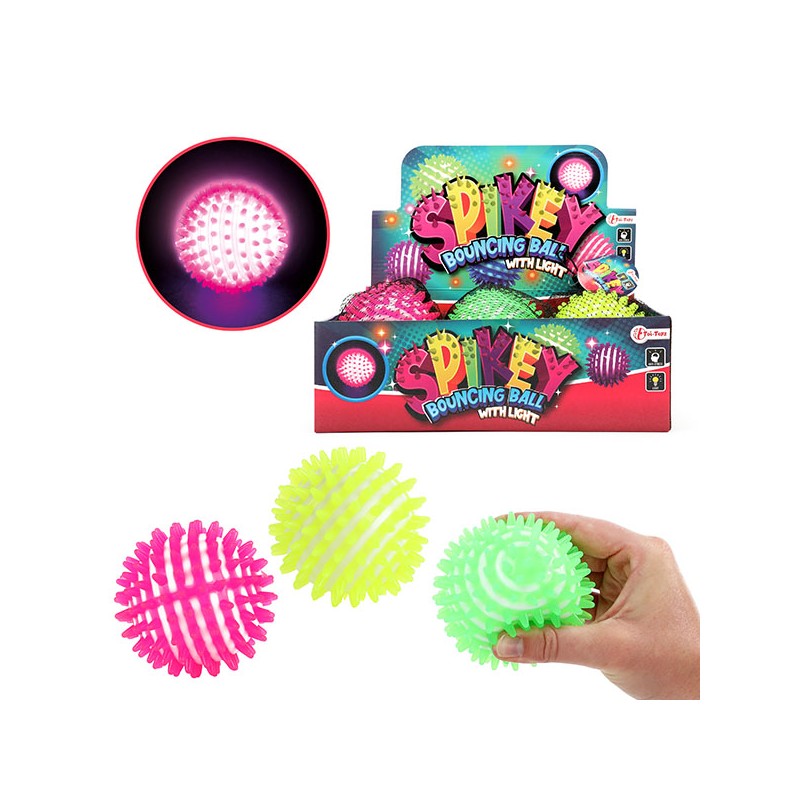 Toi Toys 2-Kleurige Stekel Stuiterbal Met Licht Ø9cm