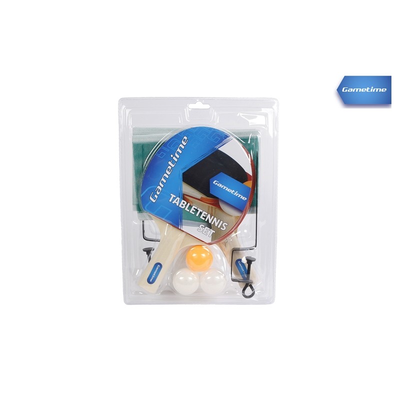 Gametime Set de tennis de table 2 raquettes, 3 balles et filet 1 étoile