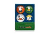 Aimants en verre Miffy Ø4cm 4 pièces en boîte
