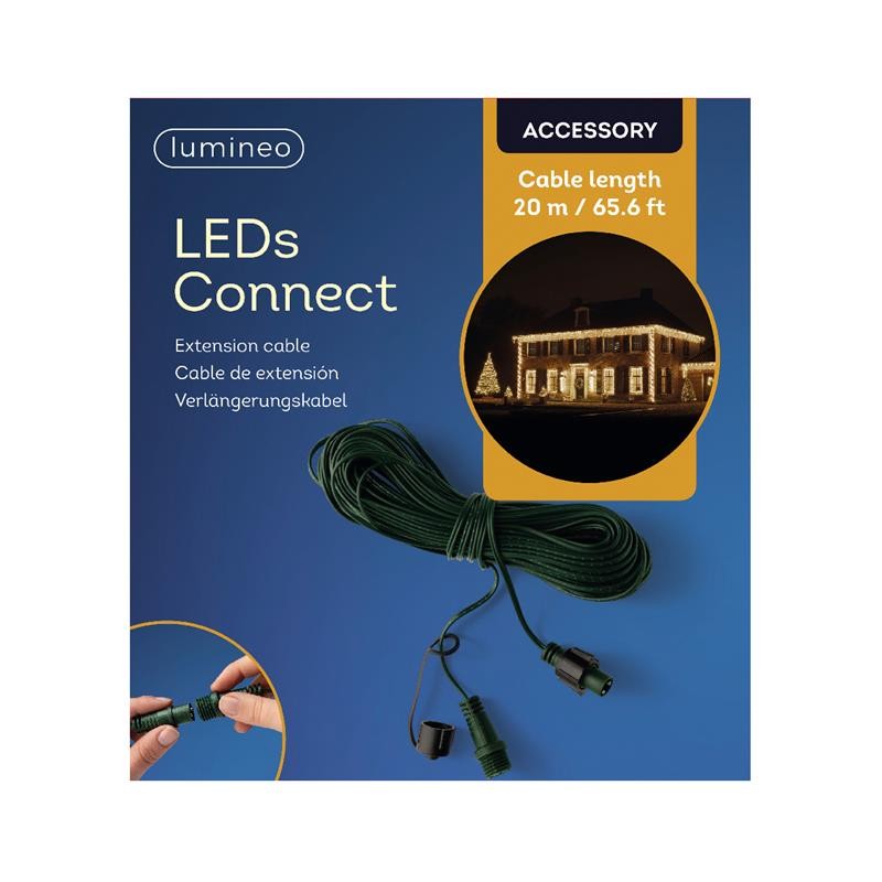 Lumineo LED's connect Couplage rallonge d'éclairage extérieur vert 2000cm