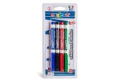 Carioca 4 Whiteboard markers met clip op blister 4,5mm
