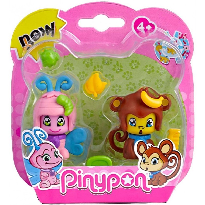 Pinypon Pet 4,5 cm, paquet de 2 avec accessoires