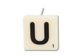 Paperdreams Letter Kaarsje letter U, set van 4
