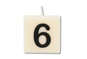 Bougie lettre Paperdreams n° 6, lot de 4
