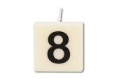 Bougie lettre Paperdreams n° 8, lot de 4