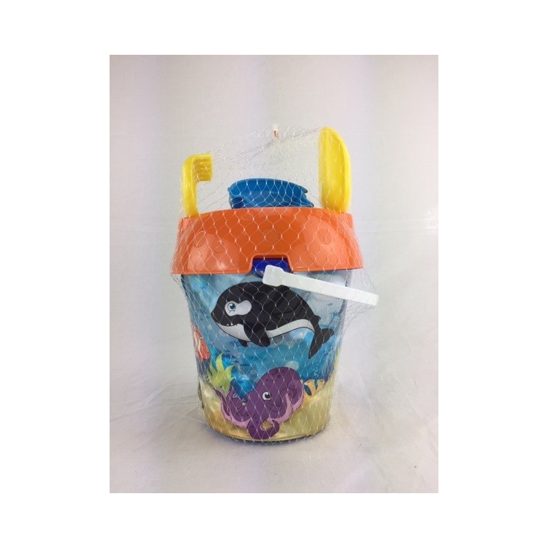 Adriatic Bucket set poisson holographique avec formes Ø18x28cm