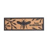 Esschert Design Paillasson imprimé abeille caoutchouc/noix de coco 25x75,5cm