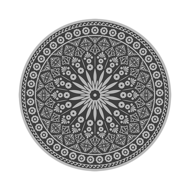 Esschert Design Tuintapijt grijs rond Ø170cm
