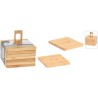 Excellent Houseware Onderzetters bamboe set van 6 stuks 9x9cm