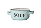Bol à soupe 'Soup' Ø13,5xh6,5cm avec anses bleu clair