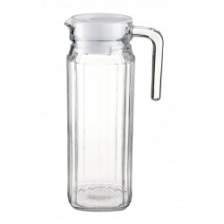 Luminarc Pichet verre carré nervuré avec couvercle 1,1L