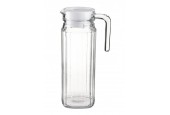 Luminarc Pichet verre carré nervuré avec couvercle 1,1L