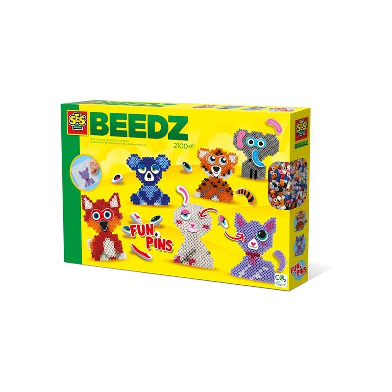 Ses Beedz Strijkkralen - FunPins dieren