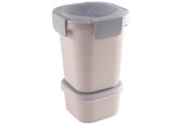 Sunware Sigma Home Food to go Lunch beker roze/lichtgrijs 11,5 x 11,5 x 18,5 cm