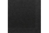 Serviettes Duni Noir 24x24cm tissu 3 épaisseurs FSC paquet de 20 serviettes