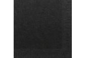 Serviettes Duni Noir 33x33cm tissu 3 épaisseurs FSC paquet de 20 serviettes