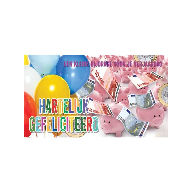 Cadeau-enveloppen geld/ballonnen pak a 10 stuks