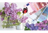 Enveloppes cadeaux argent/fleurs paquet de 10 pièces