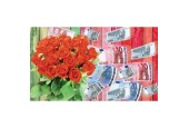 Enveloppes cadeaux femme/roses rouges paquet de 10 pièces