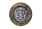 Bouclier de chevalier en plastique avec lion Ø44,5cm