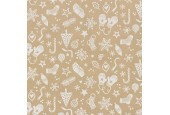Toonbankrol 50cm kerst bruin kraft 200m