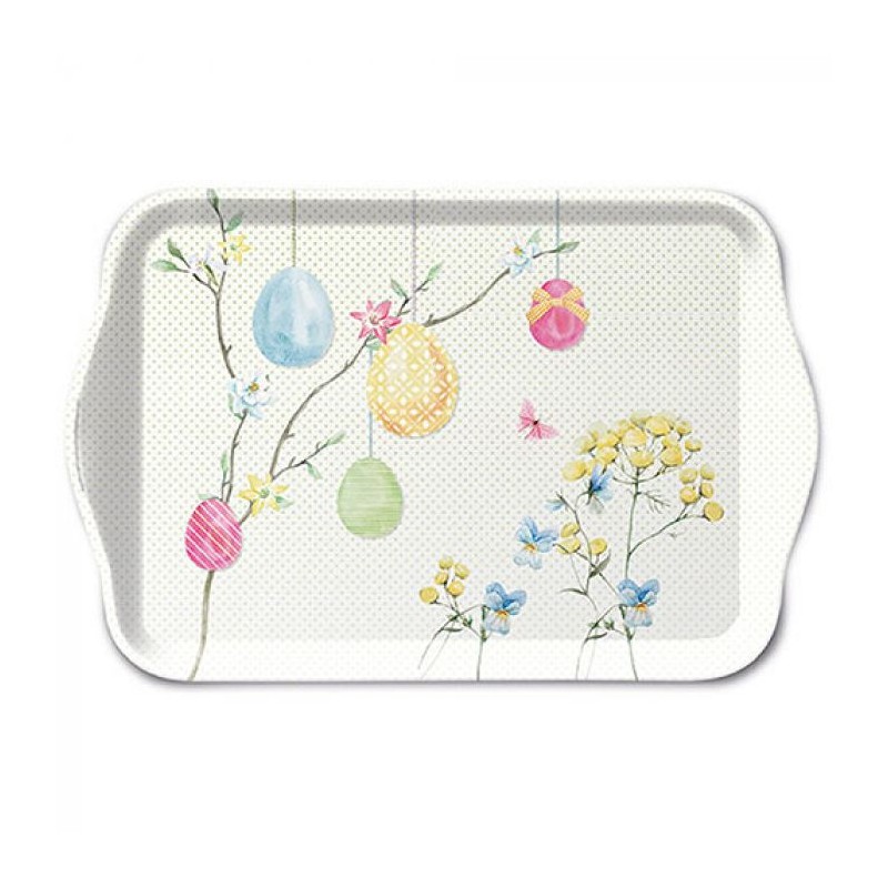 Ambiente Dienblad Melamine Hanging Eggs 13x21cm