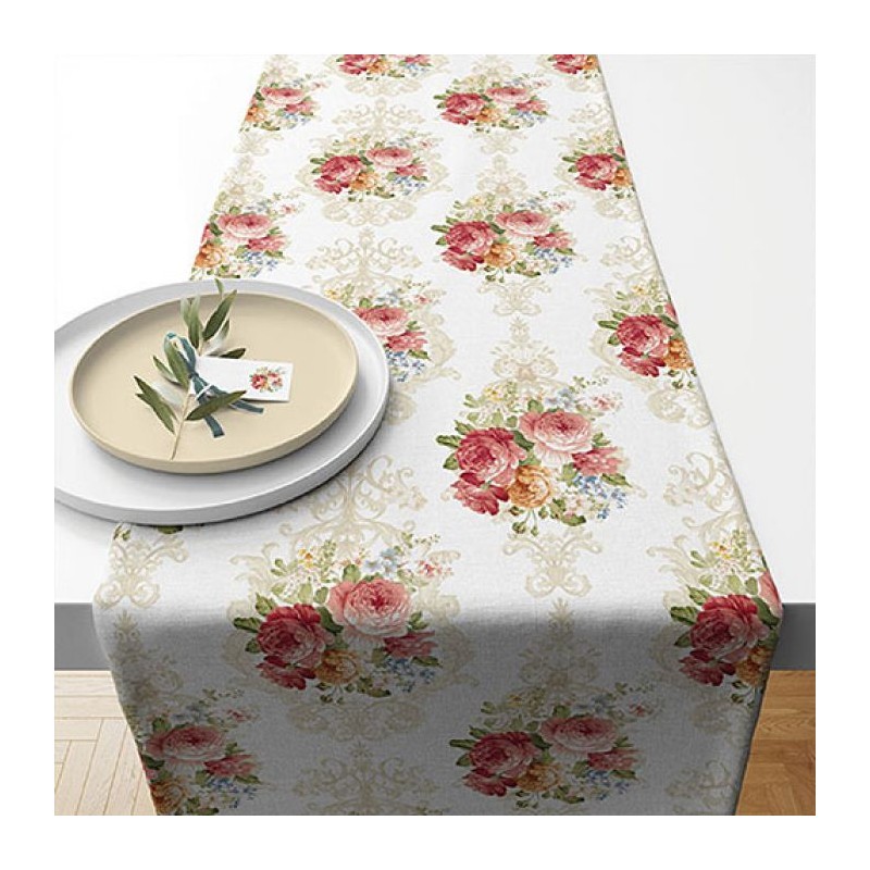 Ambiente Chemin de Table Sara Crème 40x150cm 100% Coton