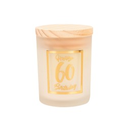 Paperdreams Geurkaars Klein Goud/wit - 60 Jaar