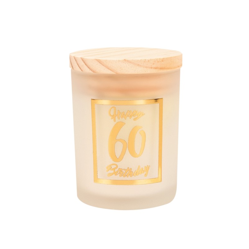 Paperdreams Geurkaars Klein Goud/wit - 60 Jaar