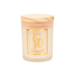 Paperdreams Geurkaars Klein Goud/wit - 80 Jaar