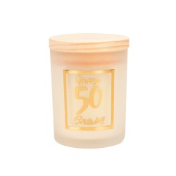 Paperdreams Geurkaars Klein Goud/wit - 50 Jaar
