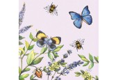 Duni Servetten Cherry Butterflies 33x33cm 3-laagstissue FSC pak a 20 servetten