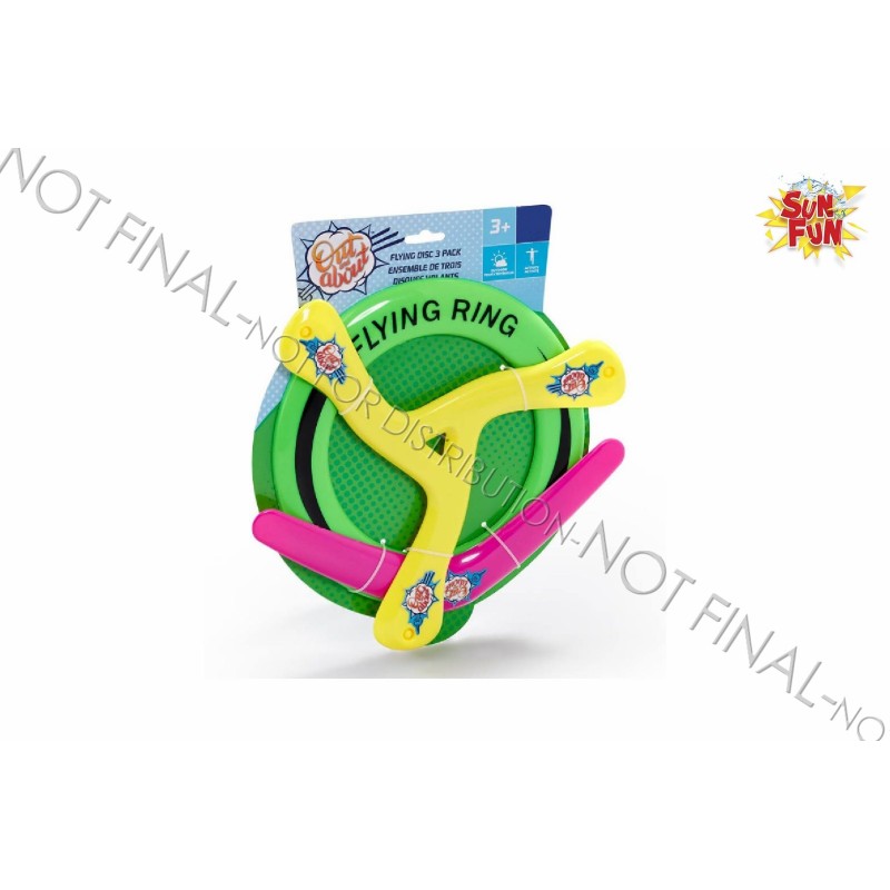 Lot de 3 frisbee Sun Fun