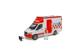 Bruder Mercedes Benz Sprinter Ambulance Met Chauffeur + Licht En Geluid