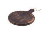 Robuuste serveerplateaugemaakt van hout rond Ø40cm met uitgestanste sterren