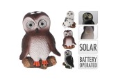 Chouette solaire 14,5x7x20cm