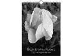 Verjaardagskalender Black &white flowers 18x25cm