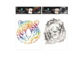 Grafix A4 Scratch In Stencils 2 Vel Met 6 Gelpennen