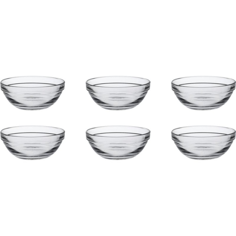 Duralex Schaal Lys Rond Stapelbaar 200ml Hardglas 6 Stuks 10,5x4.3cm