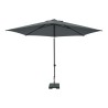 Parasol MYKANOS PUSH-UP rond 250 cm met tilt-functie 100%poly GRIJS