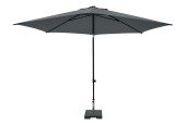 Parasol MYKANOS PUSH-UP rond 250 cm met tilt-functie 100%poly GRIJS